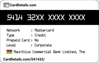 Card Details: 541432