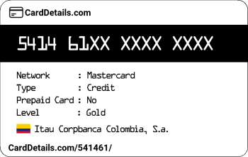 Card Details: 541461