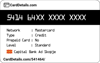 Card Details: 541464