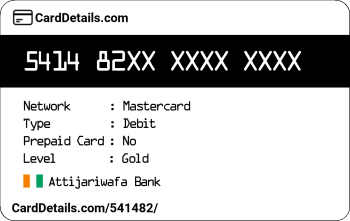 Card Details: 541482