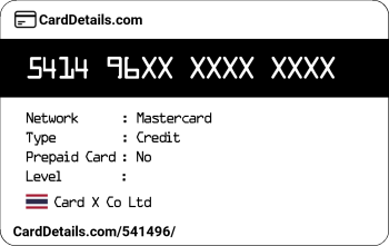 Card Details: 541496