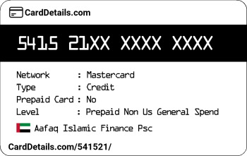 Card Details: 541521