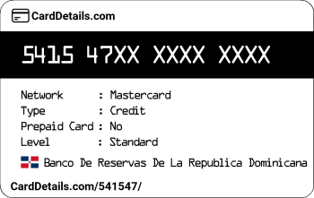Card Details: 541547
