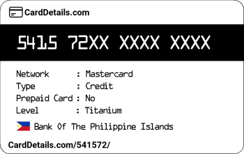 Card Details: 541572