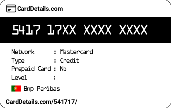 Card Details: 541717