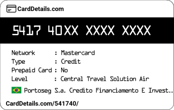 Card Details: 541740