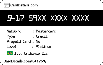 Card Details: 541759