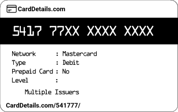 Card Details: 541777