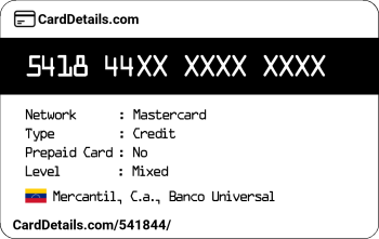 Card Details: 541844