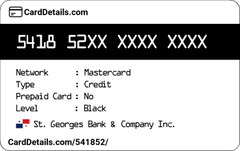 Card Details: 541852
