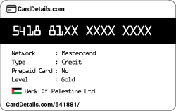 Card Details: 541881