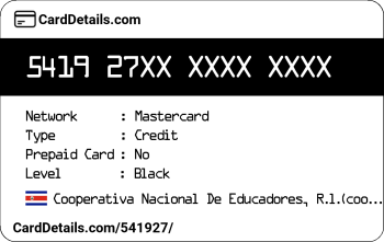 Card Details: 541927