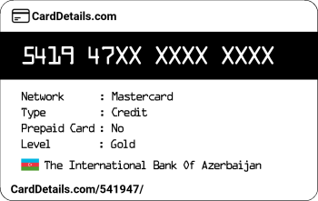 Card Details: 541947