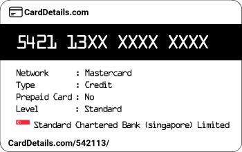 Card Details: 542113