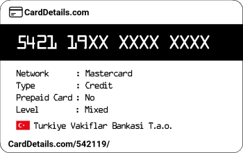 Card Details: 542119
