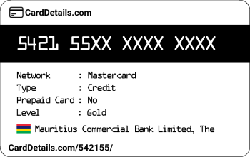 Card Details: 542155