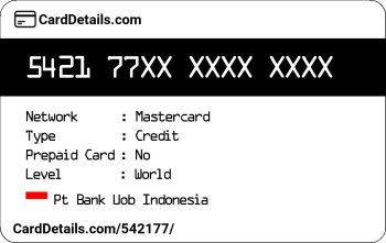 Card Details: 542177