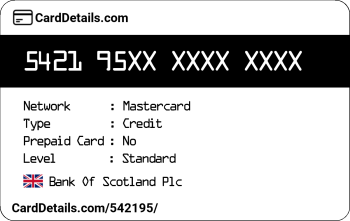 Card Details: 542195