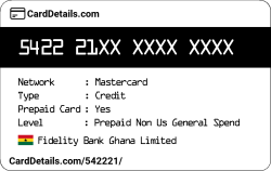 Card Details: 542221