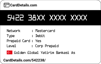 Card Details: 542238