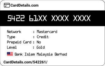 Card Details: 542261