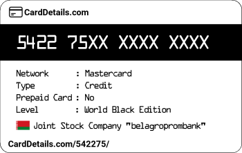 Card Details: 542275