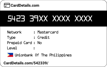 Card Details: 542339