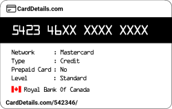 Card Details: 542346