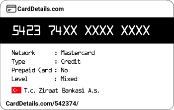 Card Details: 542374