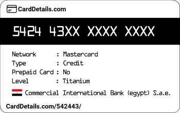 Card Details: 542443