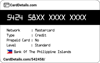 Card Details: 542458