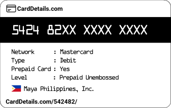 Card Details: 542482