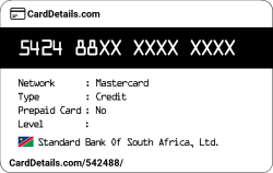 Card Details: 542488