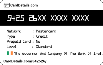 Card Details: 542526