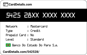Card Details: 542528