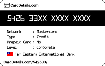Card Details: 542633