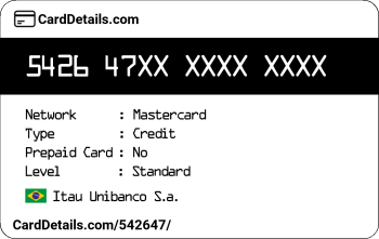 Card Details: 542647
