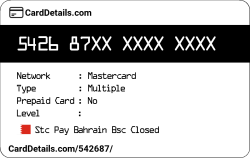 Card Details: 542687