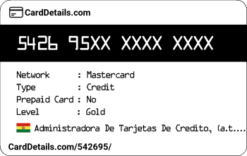 Card Details: 542695