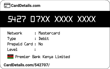 Card Details: 542707