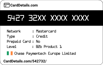 Card Details: 542732