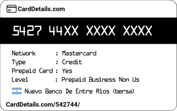 Card Details: 542744