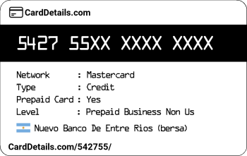 Card Details: 542755