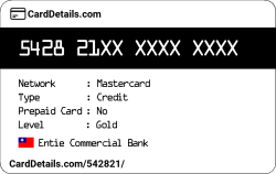 Card Details: 542821