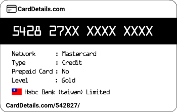 Card Details: 542827