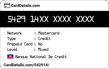 Card Details: 542914