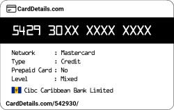 Card Details: 542930