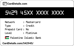 Card Details: 542945