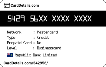 Card Details: 542956