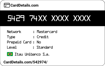 Card Details: 542974